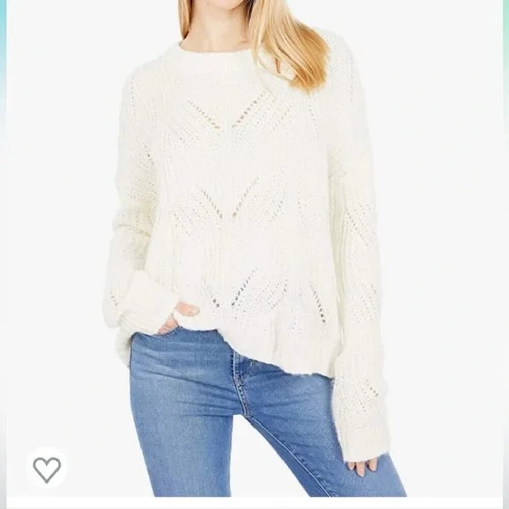 NWT Madewell Dasher Stich Crew Neck Sweater, Antique Cream Alpaca Blend Sz 2XL